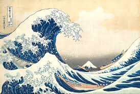 Hokusai. Big Wave ukiyo-e