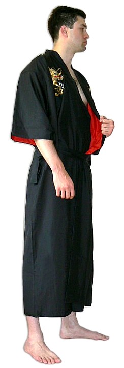 эксклюзивная мужская одежда из шелка - японское шелковое кимоно МИКАДО