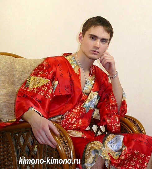 Японское шелковое мужское кимоно в интернет-магазине BLUE JAPAN
