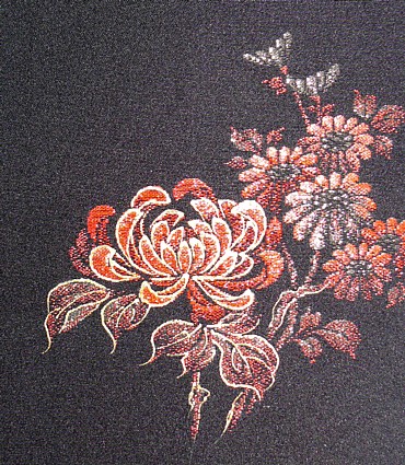 японский авторский рисунок на женском хаори