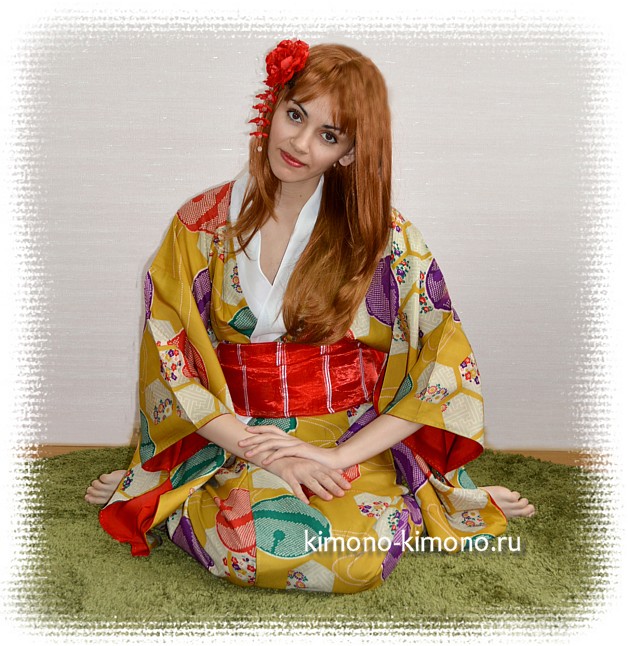 шелковое кимоно для дома, японское старинное антикварное шелковое кимоно
