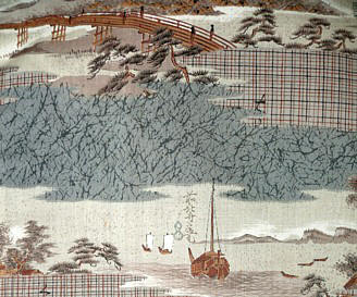 рисунок ткани кимоно