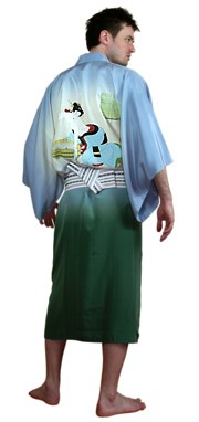японская одежда: мужское кимоно из шелка, 1930-е гг.