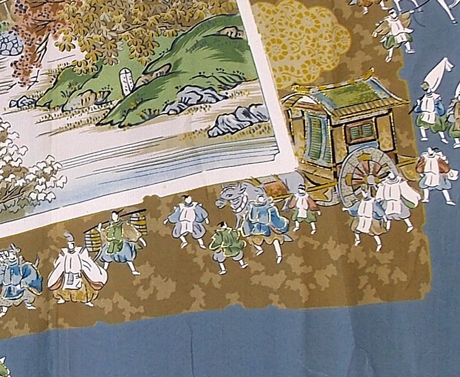 рисунок на спинке мужского шелковог кимоно, деталь