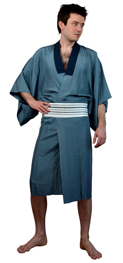 японское  шелковое мужское кимоно