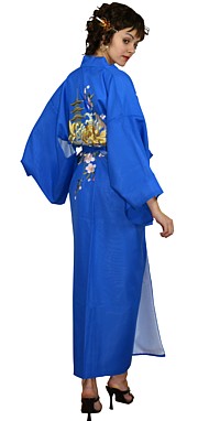 женский халат-кимоно с вышивкой и подкладкой, сделано в Японии