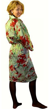 шелковый халатик-кимоно, сделано в Японии