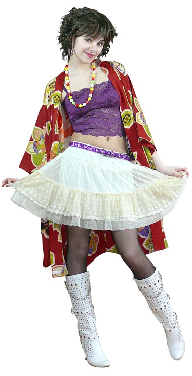 японское шелковое женское хаори,  1920-30-е гг