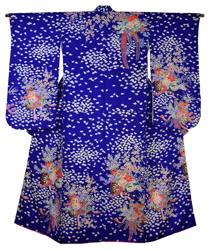 японское традиционное кимоно молодой девушки, 1950-е гг.