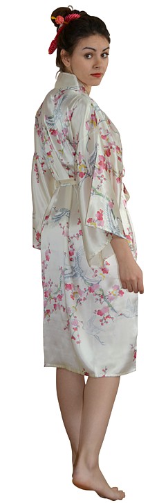 халатик-кимоно из натурального шелка, сделано в Японии